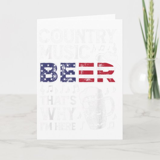 Country Music Bier Dat Is Waarom Ik Hier Usa Ameri Kaart (Voorkant)