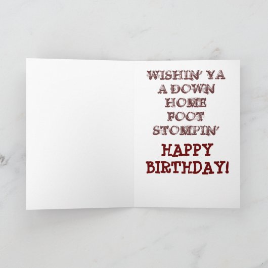 Country Music "Boots" kaart (Binnen)