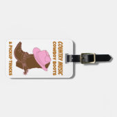 Country Music Cowboy Boots Pickup Trucks Bagagelabel (Voorkant horizontaal)