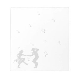 Country Music Dancing Musical Notes Notitieblok
