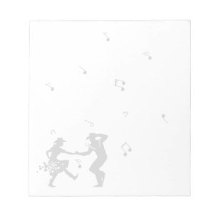 Country Music Dancing Musical Notes Notitieblok