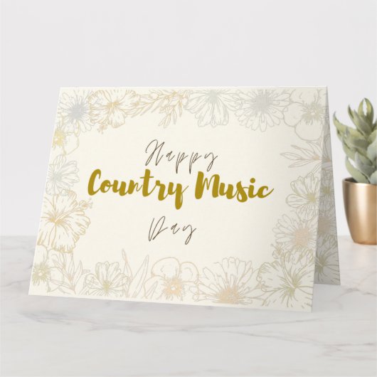 Country Music Day Kaart (Kleine Plant)