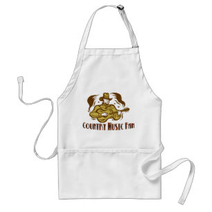 Country Music Fan Apron Standaard Schort