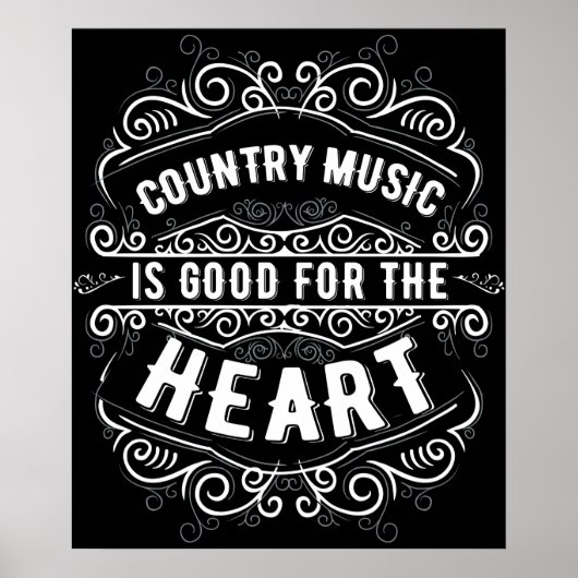 country Music Gift Women Music Lover Country Music Poster (Voorkant)