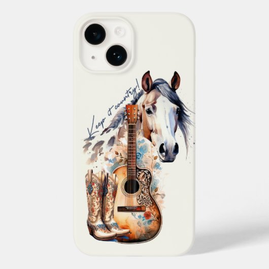 Country Music Horse Boots Case-Mate iPhone Case (Achterkant)