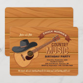 Country Music Invitation Kaart (Voorkant / Achterkant)