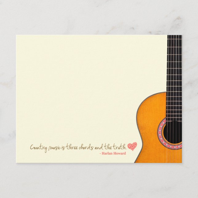'Country Music is Three Chords' Note Cards (CMA's) (Voorkant)