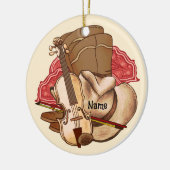 Country Music  Keramisch Ornament (Links)