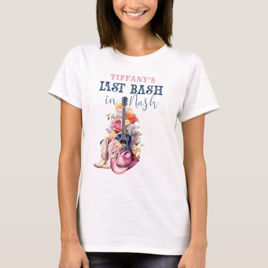 Country Music Laatste Bash in Nash Meisje-avond T-shirt (Voorkant)