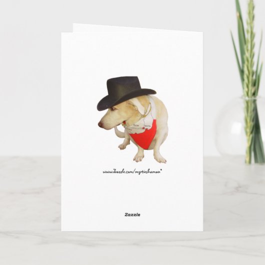 Country Music & Labs  verjaardag Kaart (Achterkant)