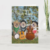 Country Music & Labs  verjaardag Kaart (Voorkant)