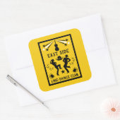 Country Music Line Dancing Vierkante Sticker (Envelop)