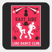 Country Music Line Dancing Vierkante Sticker (Voorkant)