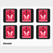 Country Music Line Dancing Vierkante Sticker (Vel)