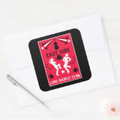 Country Music Line Dancing Vierkante Sticker (Envelop)