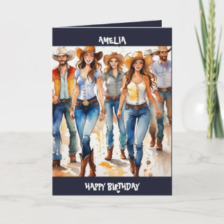 Country Music Line Dansen, bewerkbare Kaart