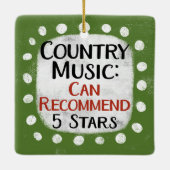 Country Music Review 5 sterren Ornament (Achterkant)