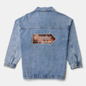 Country Music Sign Blauw Vrouwen Denim Jean Jacket (Achterkant)
