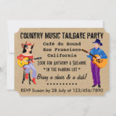 Country Music Tailgate Feest Kaart (Achterkant)