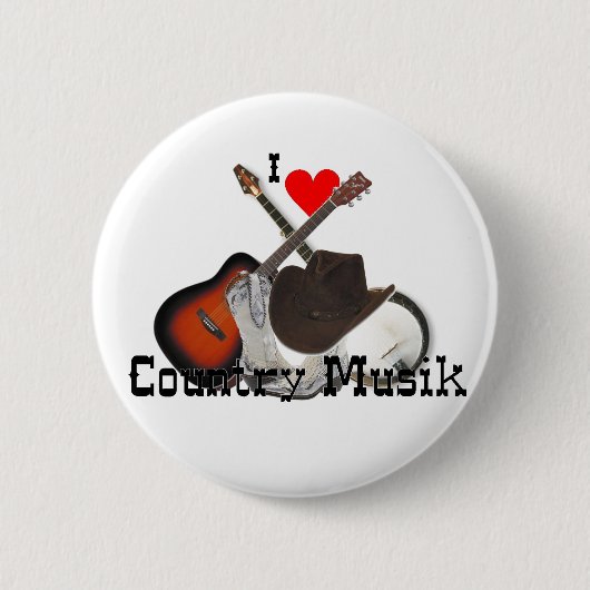 country musik ronde button 5,7 cm (Voorkant)
