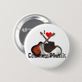 country musik ronde button 5,7 cm (Voorkant /achterkant)