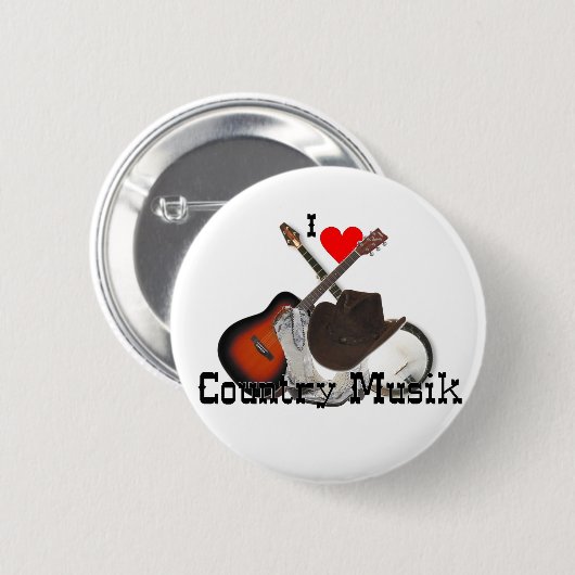 country musik ronde button 5,7 cm (Voorkant /achterkant)