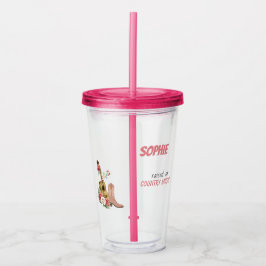 country muziek, akoestische gitaar, Rozen, cowboy  Acryl Drinkbeker