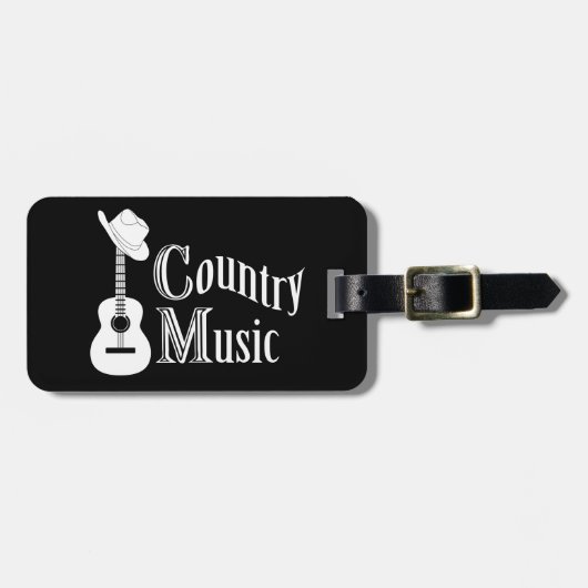 Country muziek bagagelabel (Voorkant horizontaal)