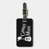 Country muziek bagagelabel (Voorkant verticaal)