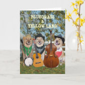 Country muziek & de Personaliseerbare Verjaardag Kaart (Gele Bloem)