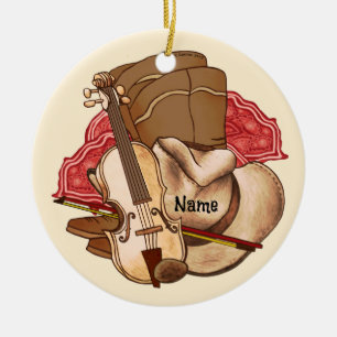 Country Muziek Keramisch Ornament