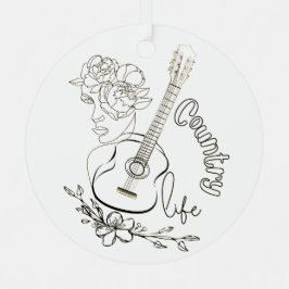 Country Muziek Metalen Ornament
