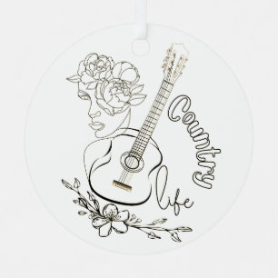 Country Muziek Metalen Ornament