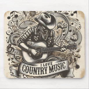 Country muziek muismat. muismat
