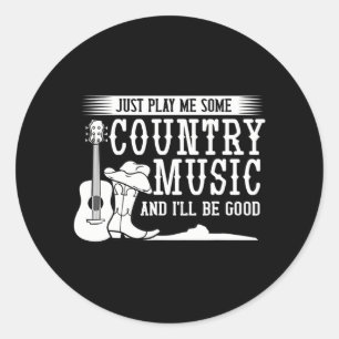 country muziek ong Western meisje Ronde Sticker