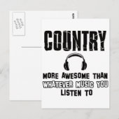 country muziek ontwerp briefkaart (Voorkant / Achterkant)