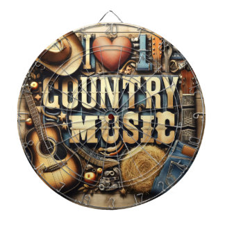 Country muziek thema yoga mat. dartbord