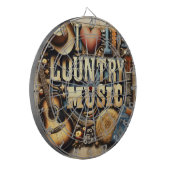 Country muziek thema yoga mat. dartbord (Voorkant Links)