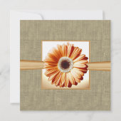 Country Oranje Daisy Vrijgezellenfeest Kaart (Achterkant)