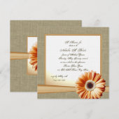 Country Oranje Daisy Vrijgezellenfeest Kaart (Voorkant / Achterkant)