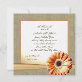 Country Oranje Daisy Vrijgezellenfeest Kaart (Voorkant)