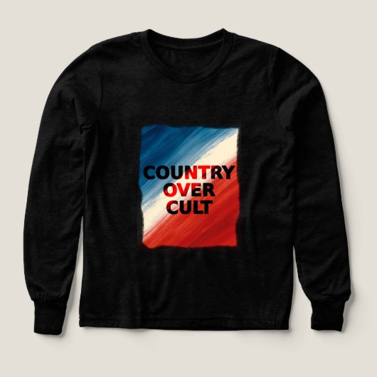 Country Over Cult – Patriotic Paint Streaks (Voorkant)
