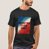 Country Over Cult – Patriotic Paint Streaks T-shirt (Voorkant)