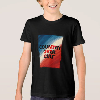 Country Over Cult – Patriotic Paint Streaks Tri-Blend Shirt