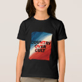 Country Over Cult – Patriotic Paint Streaks Tri-Blend Shirt (Voorkant)