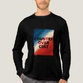 Country Over Cult – Patriotic Paint Streaks Tri-Blend Shirt (Voorkant volledig)