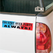 COUNTRY OVER PARTY!!! 2 BUMPERSTICKER (Op Truck)