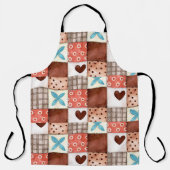 Country Patchwork Boerderij Keuken Schort (Voorkant)