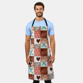 Country Patchwork Boerderij Keuken Schort (Gedragen)