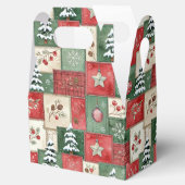 Country patchwork christmas pattern bedankdoosjes (Geopend)